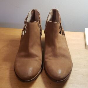 Seychelles Shoes Womens 8.5 Suede Leather Ankle Cutout Booties Coastal Cowgirl